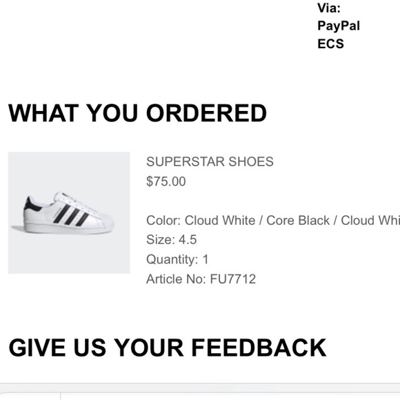 Big kids US size 4 1/2 Adidas Superstar sneakers - Picture 7 of 7